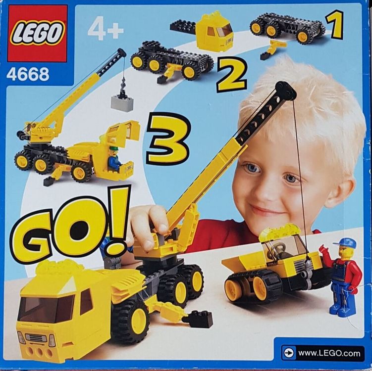 LEGO 4668 Go! Baufahrzeuge Kranwagen, Kipper, Neu (Neu und ...
