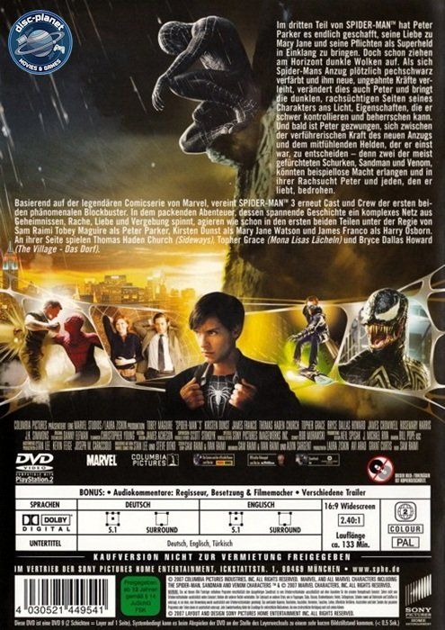 Tutti i DVDs: DVD - Spider-Man 1-3 – Usato da Embrach venduto da disc-planet 6