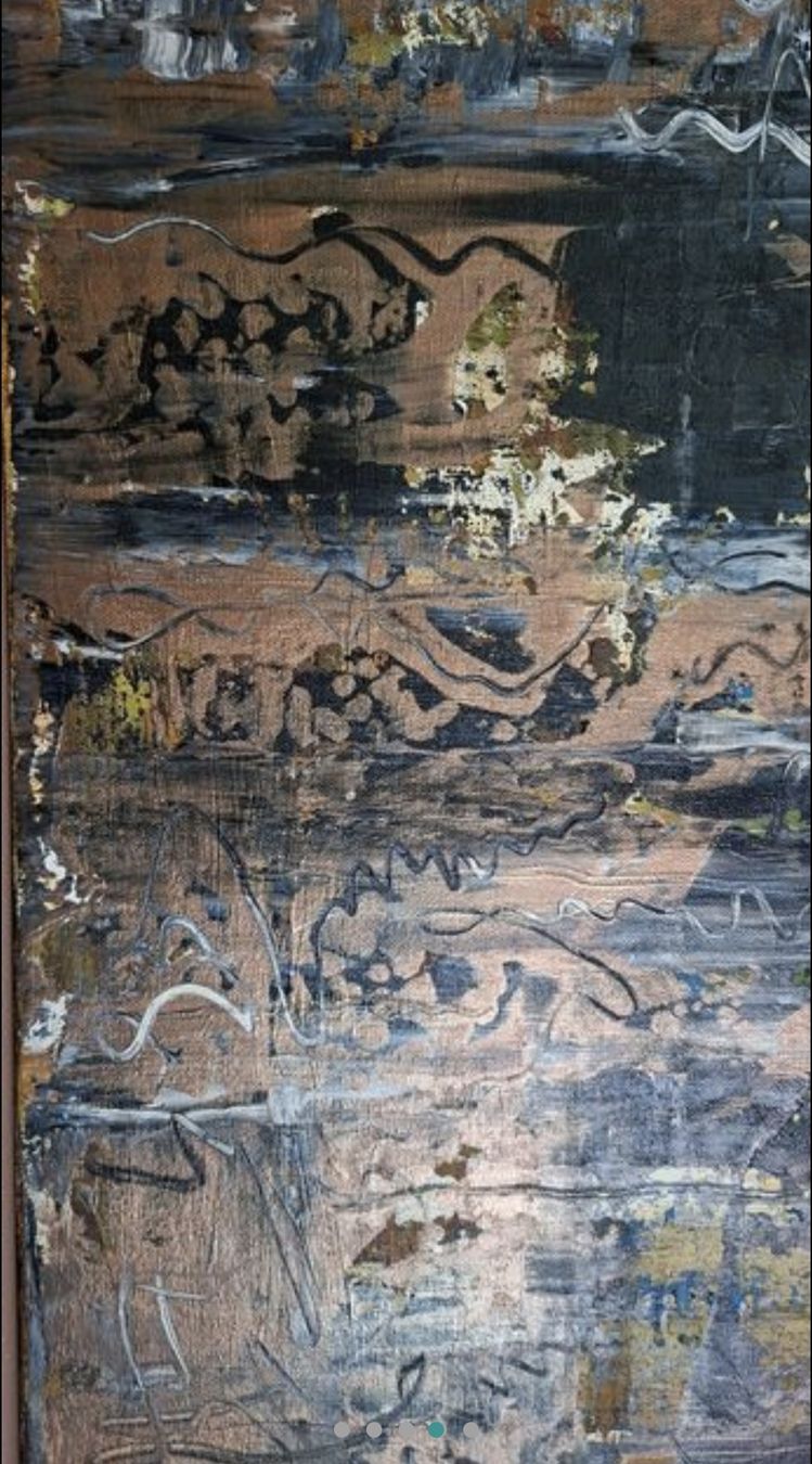 Tableaux: Gemälde " Echo der Erde" handmade 40×70 – Neuf (Voir description) à Riehen par Steinbock1970 2