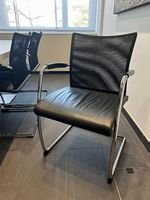 Züco Freischwinger Stühle (3x) Leder/Chrom - Swiss Quality