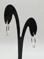 Elegante Creole Silberohrringe Breite: 28 mm 925 Silber