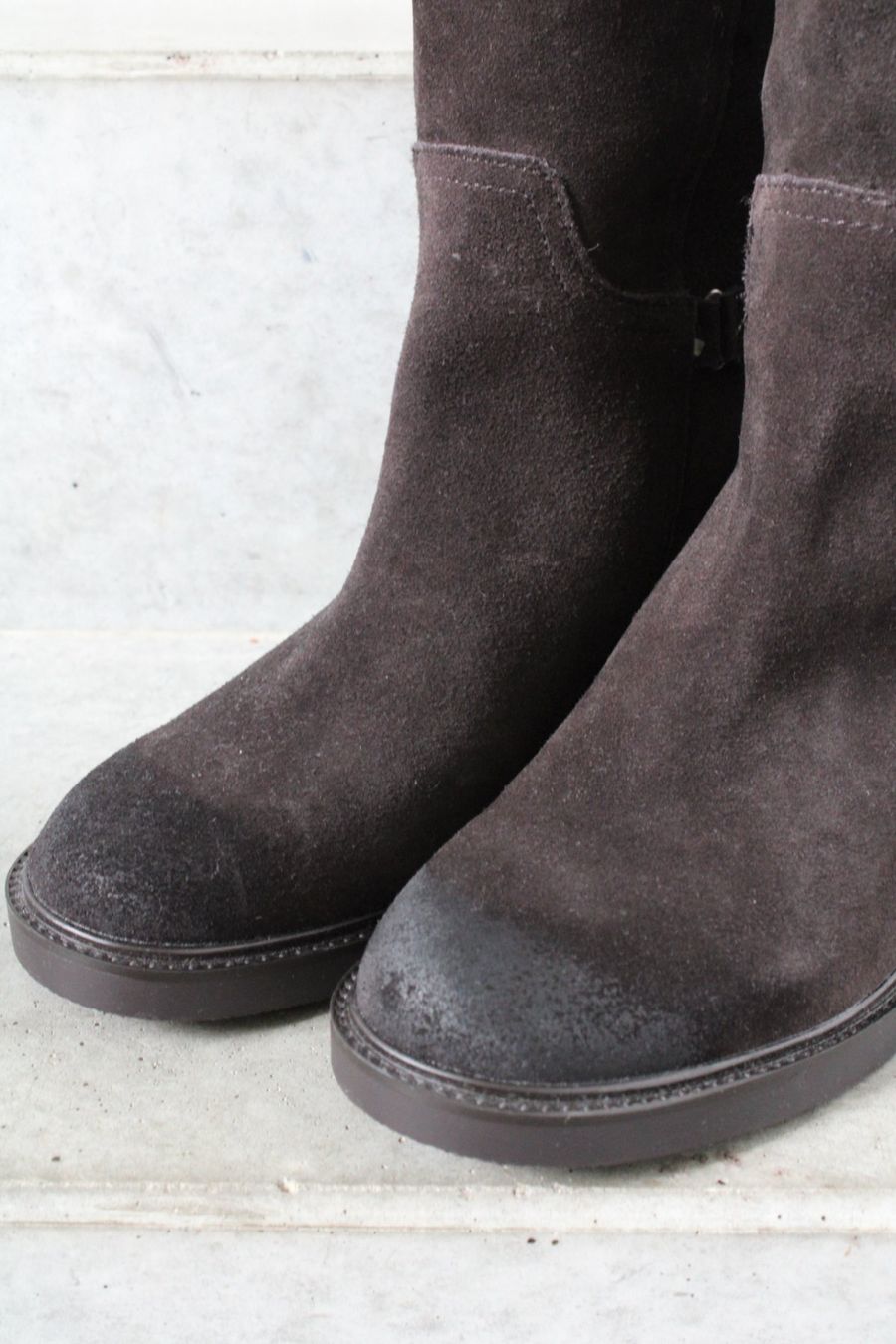 Zara Scarpe da donna: NEW Zara Buckled Split Suede Leather Boots – Nuovo e nell'imballaggio originale da St. Gallen venduto da look-twice 3