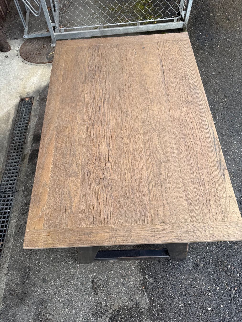 Tische: Schöner Esstisch, Holztisch mit Metallgestell, 120 x 80 cm – Gebraucht aus Koblenz von Rbaldinger54 3