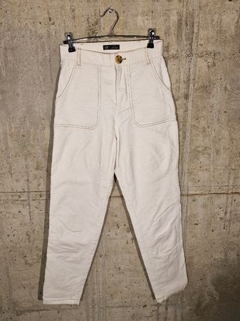 ZARA TRF weisse Cordhose XS 34 – hoher Bund – Top Zustand