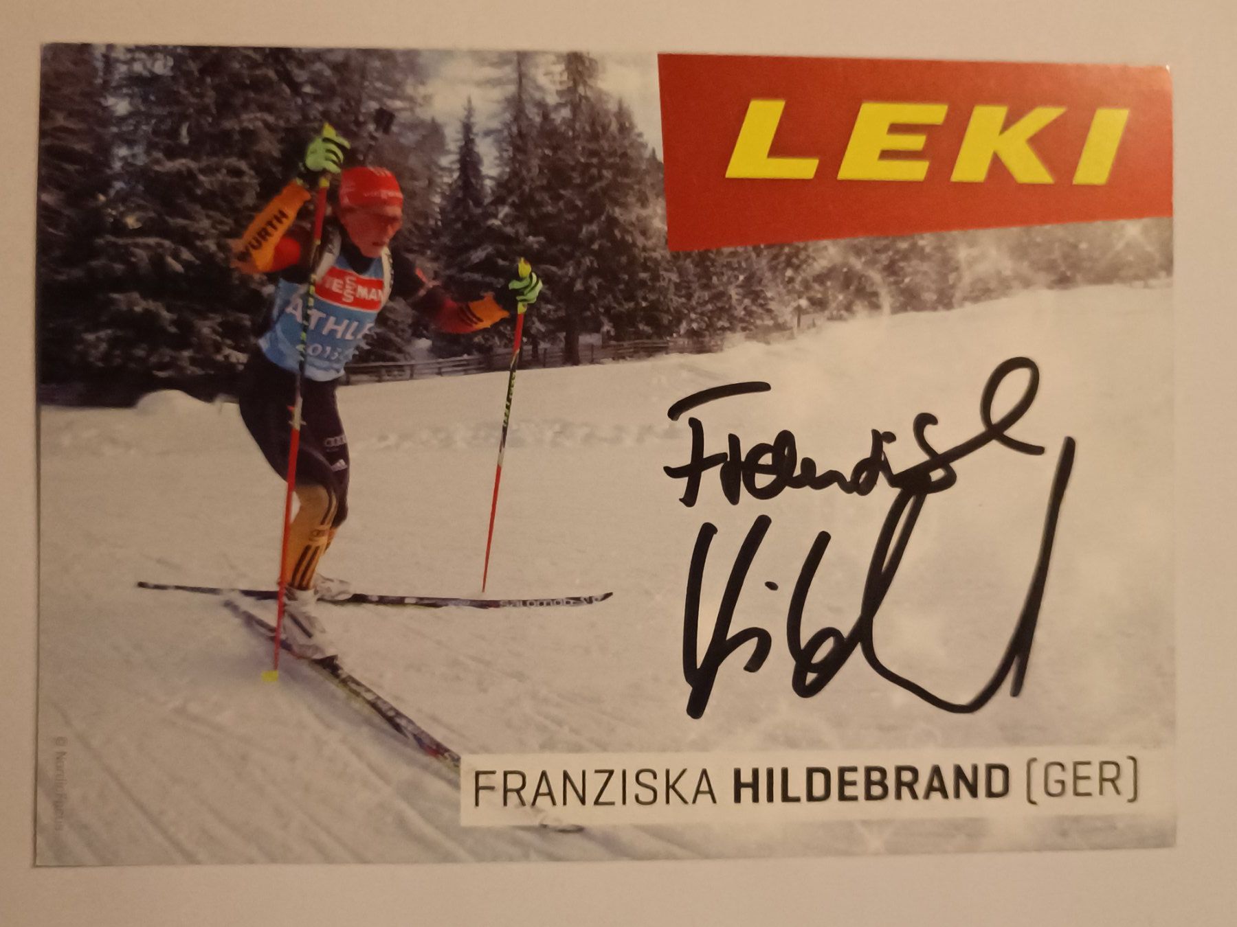 Autografi: Franziska Hildebrand - Biathlon - handsigniert – Usato da Menziken venduto da Artographs