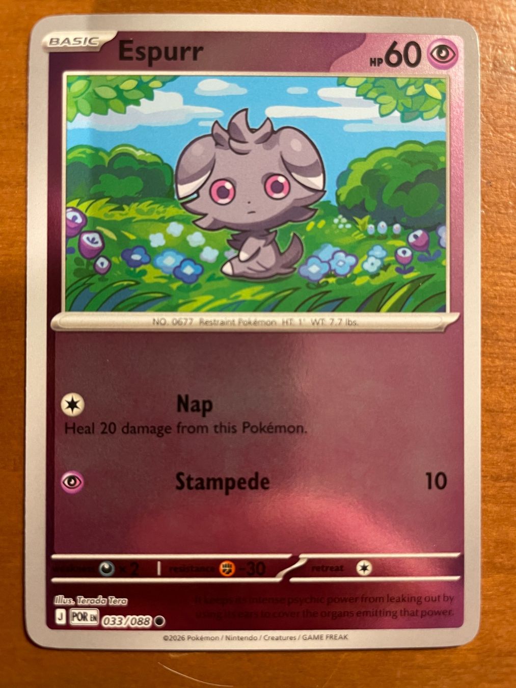 Pokémon Carte collezionabili: Pokemon Espurr Reverse (Versand gratis) – Nuovo (secondo la descrizione) da Chur venduto da Angerson