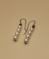 Elegante Silber Ohrhänger mit Perlen