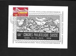 Maximumkarte Nr. 315 Alpenpost Sion 14.6.1958