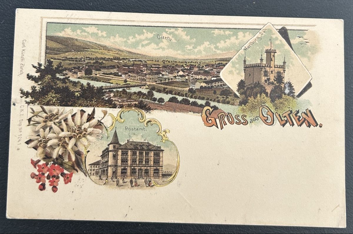 Cartoline postali: Gruss aus Olten Litho  – Usato da Horw venduto da Tellbub