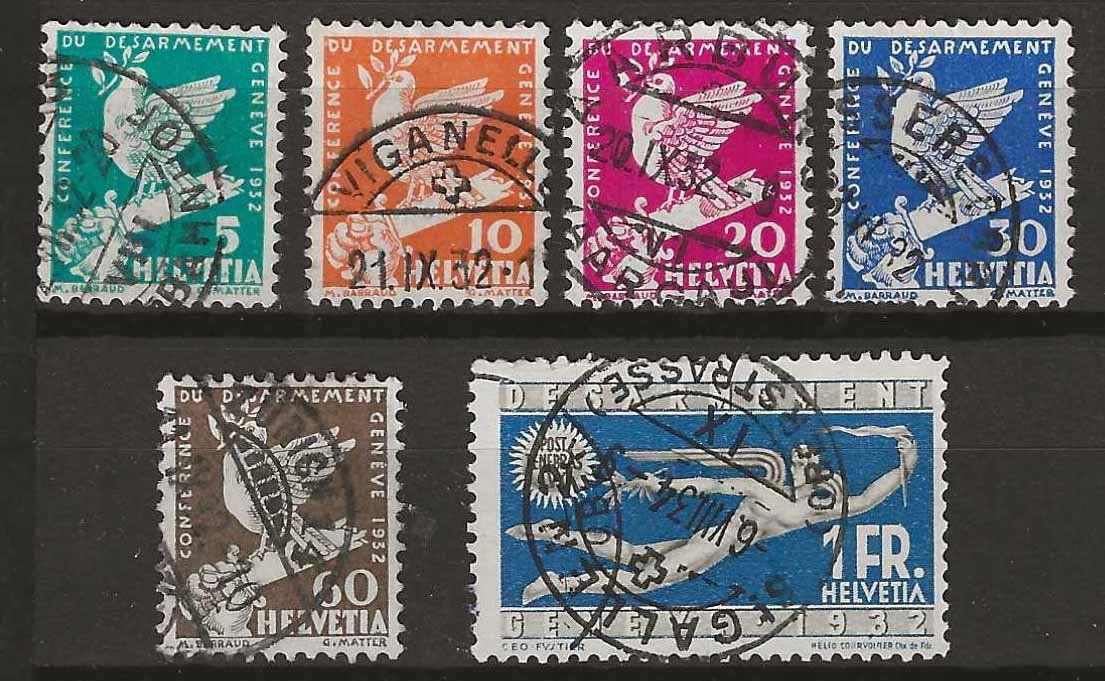 Tutti i francobolli: CH185 - Désarmement 1932 obl. – Usato da Trélex venduto da Phil_Albert