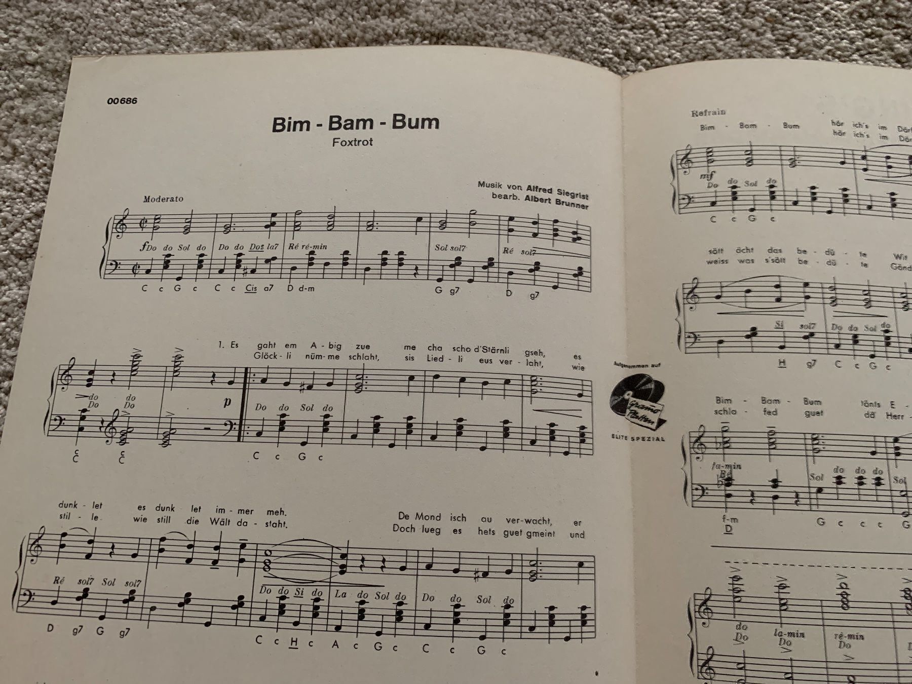 Strumenti musicali: Klaviernoten alt Foxtrott Bim Bam Bum – Usato da Oberweningen venduto da Jogi2 1