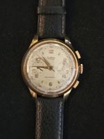 Montre Chronographe 37mm Venus 177 plaqué or. Glorys 