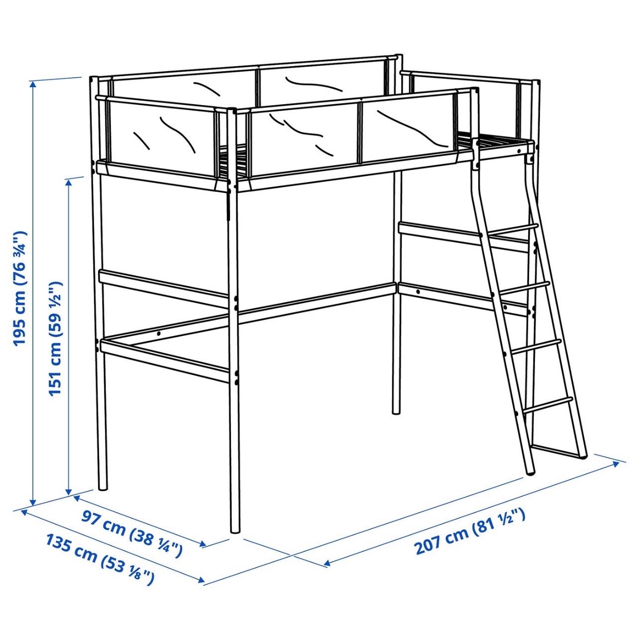 Ikea Letti: Hochbett Ikea VITVAL – Usato da Richterswil venduto da Azollo 1
