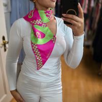 Escada Seidenschal Pink/Grün, Top Zustand, Sommer-Look!