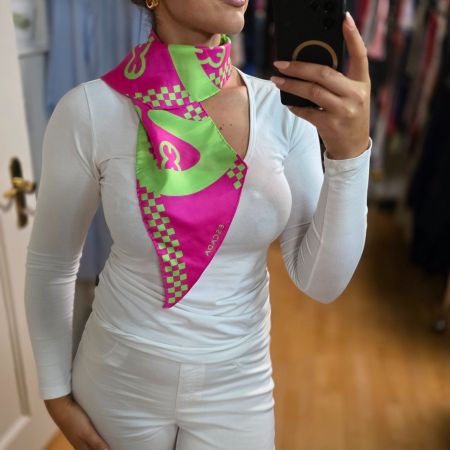 Escada Seidenschal Pink/Grün, Top Zustand, Sommer-Look!