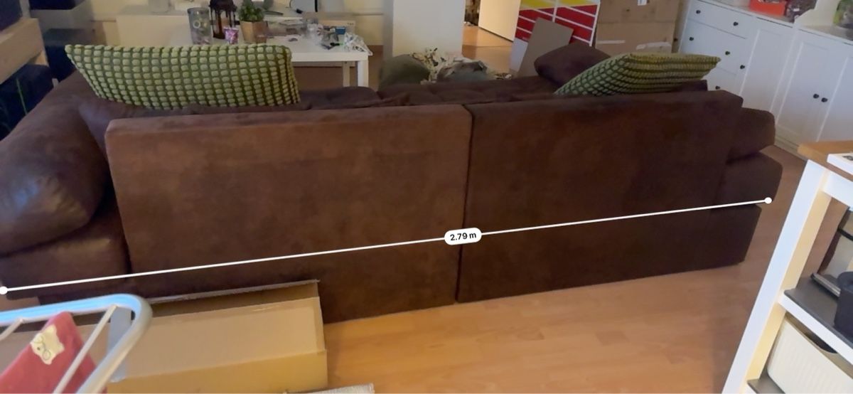 Conforama Sofas: Ecksofa braun 279cm guter Zustand – D'occasion à Embrach par Katharina82 2