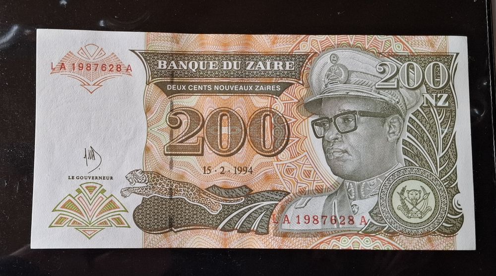 Billet 200 Nouveaux Zaïres 1994 Zaïre Mobutu 1