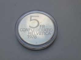 🇨🇭 5 Francs 1978 Dunant **UNC capsule**