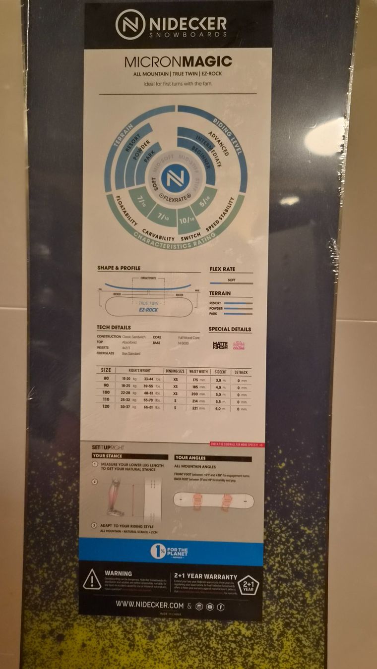 Nidecker Board: NEU! Nidecker Snowboard 100cm inkl. Union Bindung – Nuovo e nell'imballaggio originale da Oberrieden venduto da Raja011 6