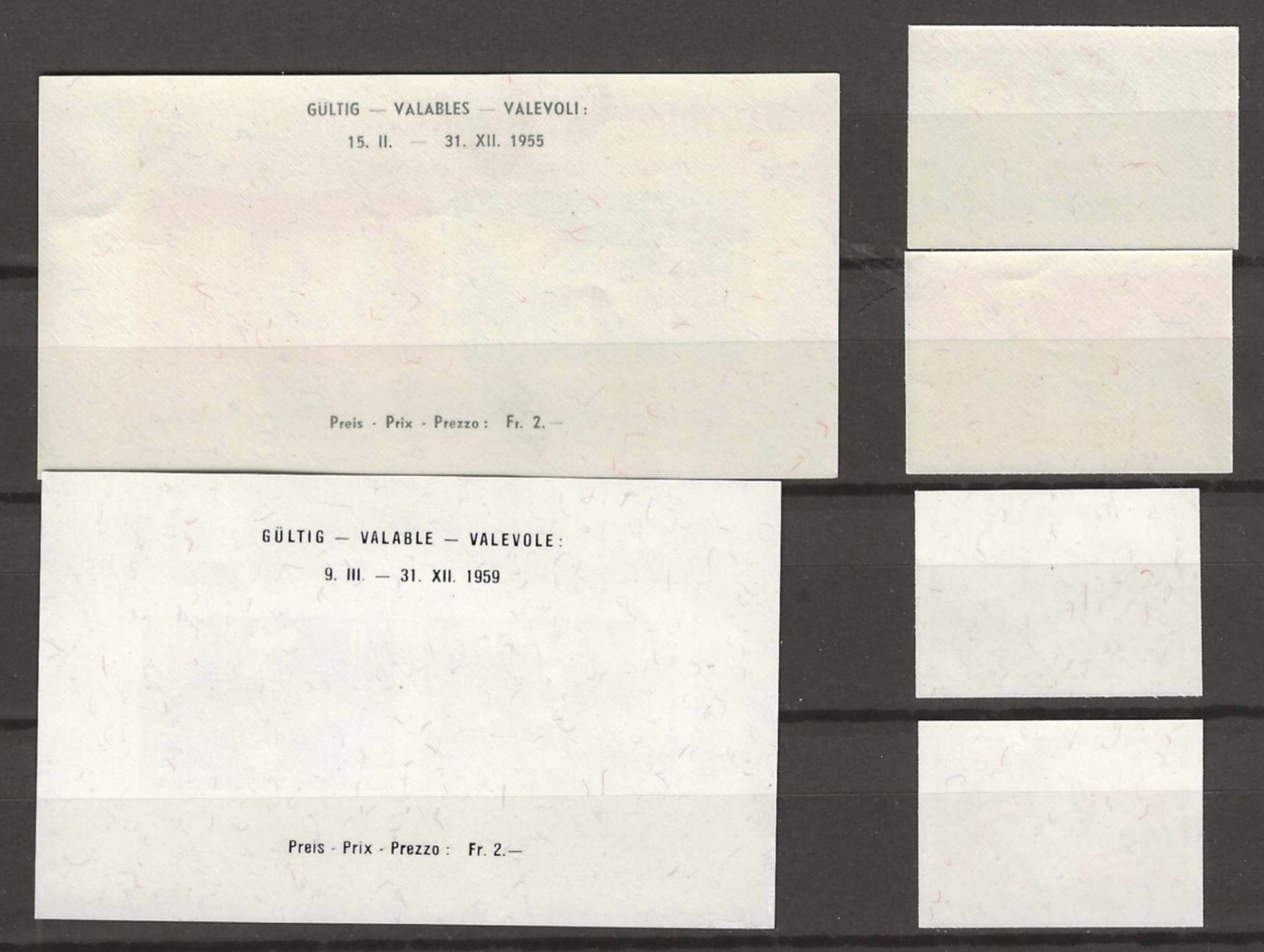 Tutti i francobolli: 1955/59 : 2 Block Ausgaben + Einzelwerte, postfrisch ** – Nuovo (secondo la descrizione) da Gümligen venduto da Geniusbuy 1