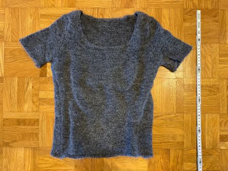 Pullover kurzarm grau Gr. 34
