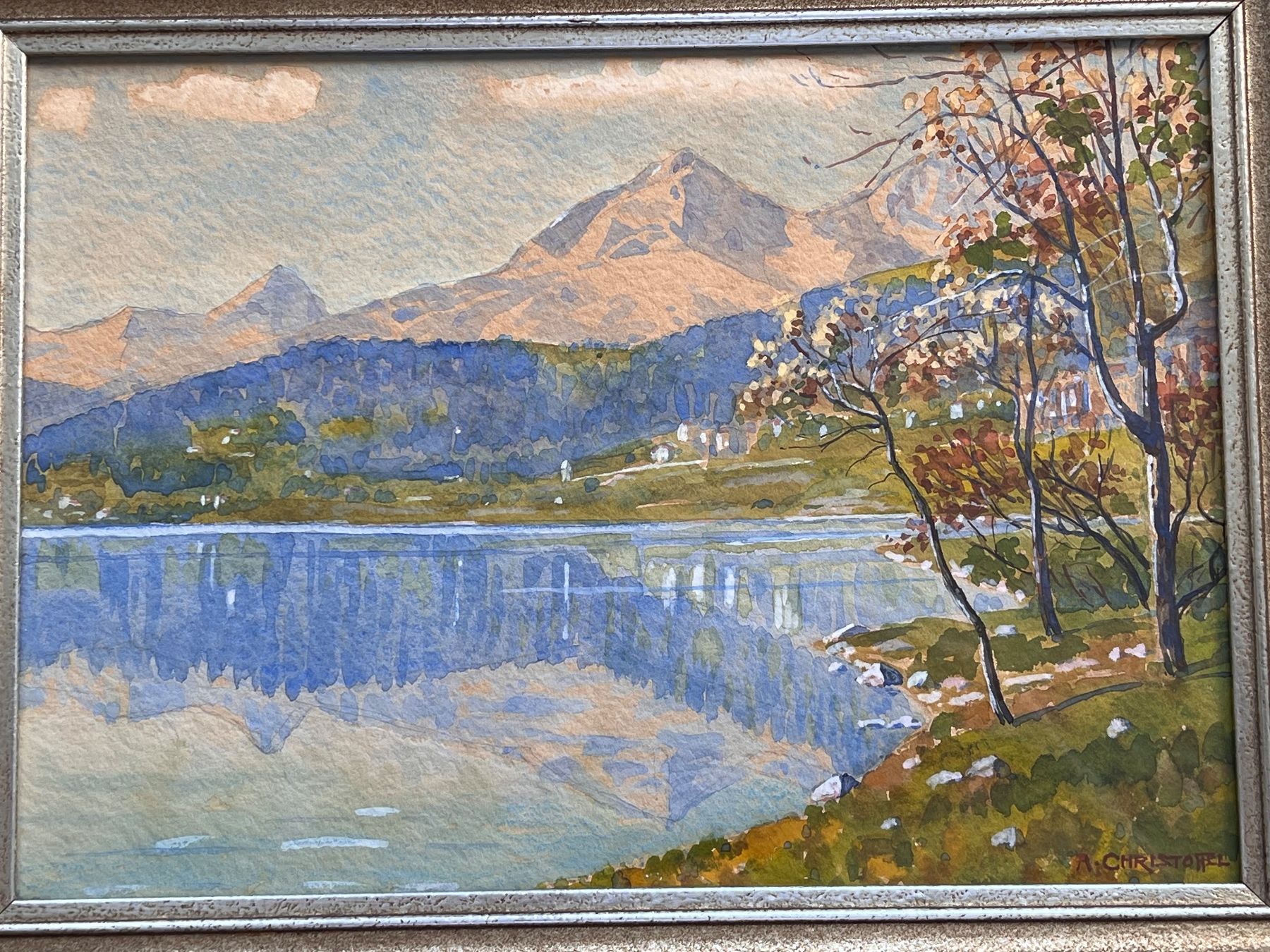 Gemälde: Anton Christoffel St Moritzersee Aquarell – Gebraucht aus Adliswil von buch_und_kunst 1