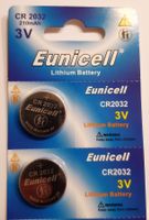 2 Stück CR 2032 LITHIUM Knopfbatterie 3 Volt