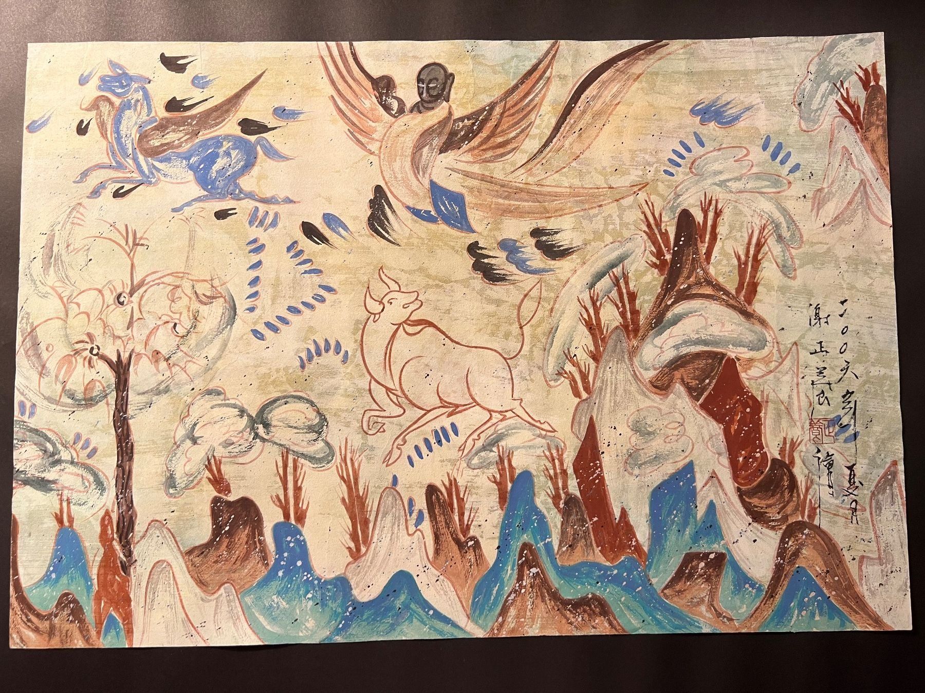 Dipinti: DUNHUANG MALEREI aus GANSU! – Usato da Basel venduto da Kaffee_und_Kunst 1