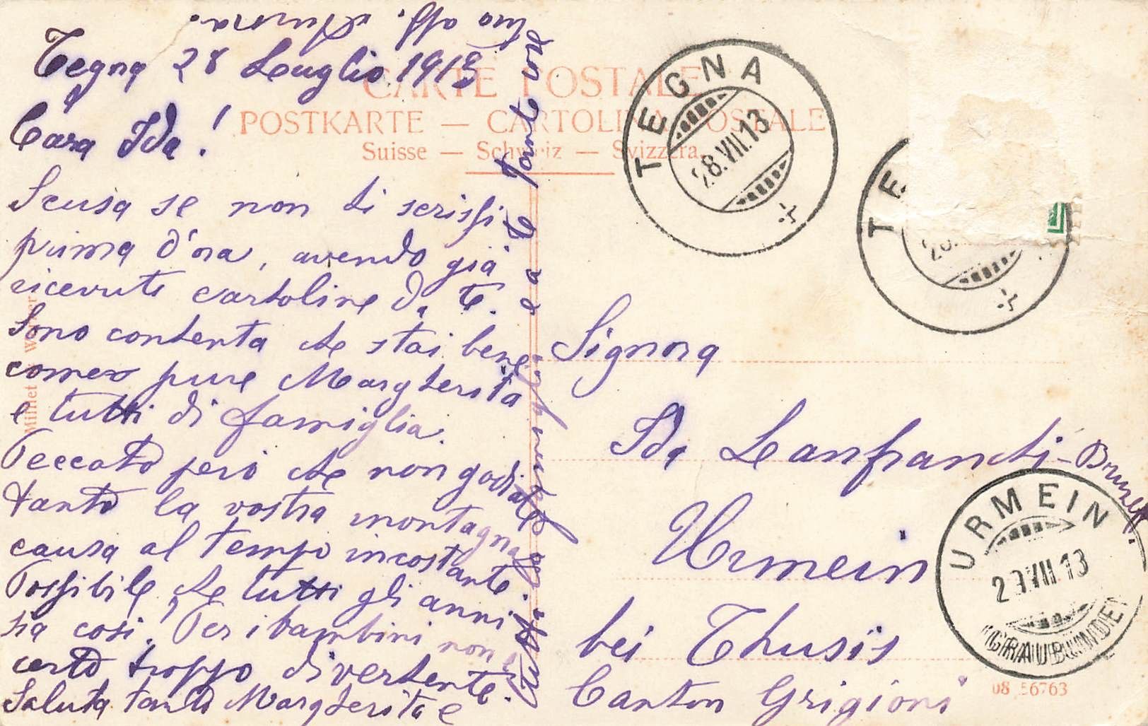 Cartoline postali: Locarno – Usato da Biasca venduto da Blenio71 1