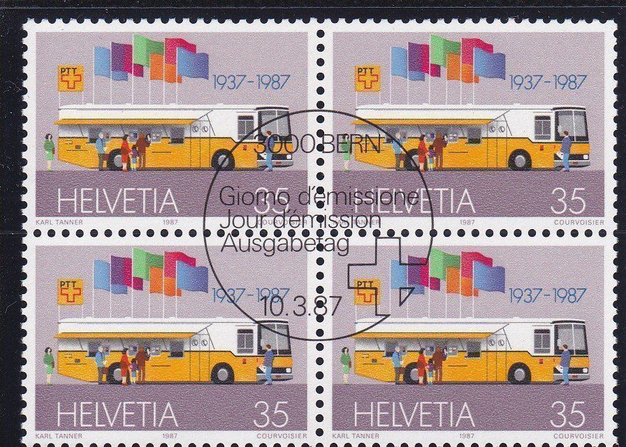 Alle Briefmarken: ET 4er Block Werbemarken 1987 – Neu (gemäss Beschreibung) aus Schliern b. Köniz von joni20
