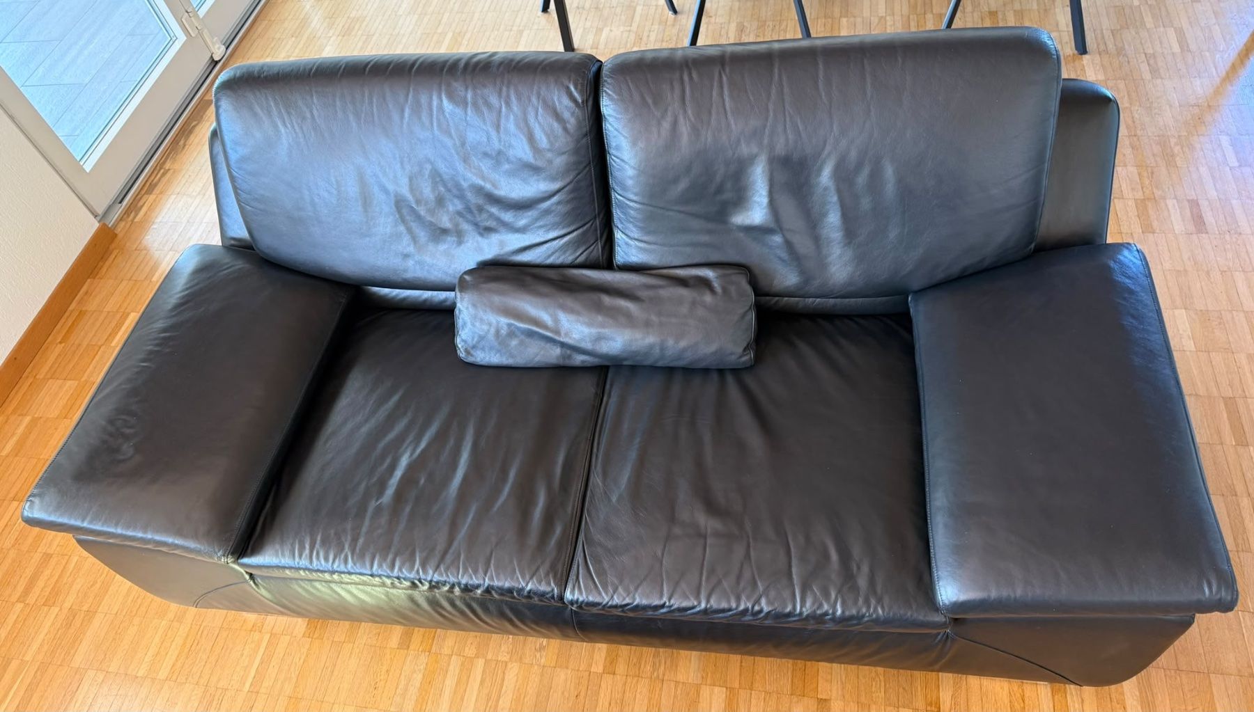 Divani: schwarzes Ledersofa 3-teilig – Usato da Holzhäusern ZG venduto da mey_s976 3