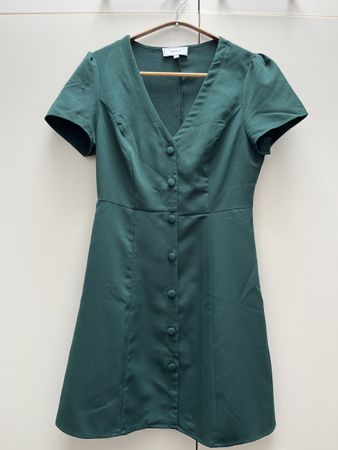 Dunkelgrünes Kleid Gr. S