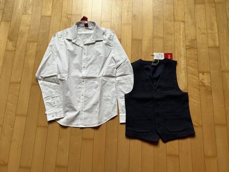Für Jungs: Hemd + Gilet s.Oliver, Gr.152/164 - FABRIKNEU