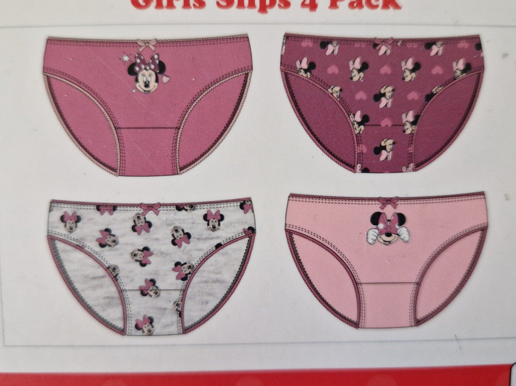 Disney Sous-vêtements: Minnie Mouse Mädchen Slips 4er Pack Grösse 98/104 – Neuf (Voir description) à Muhen par Restwert_Muhen 2