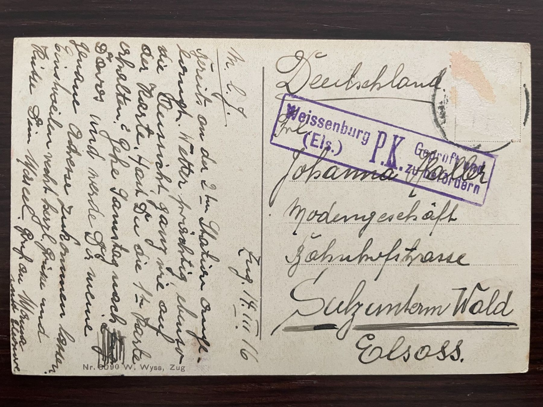 Cartoline postali: ZUG Alpenstrasse, Zugerhof, Schweizerhof, 4 Ansichtskarten – Usato da Wald ZH venduto da TLILEF 8