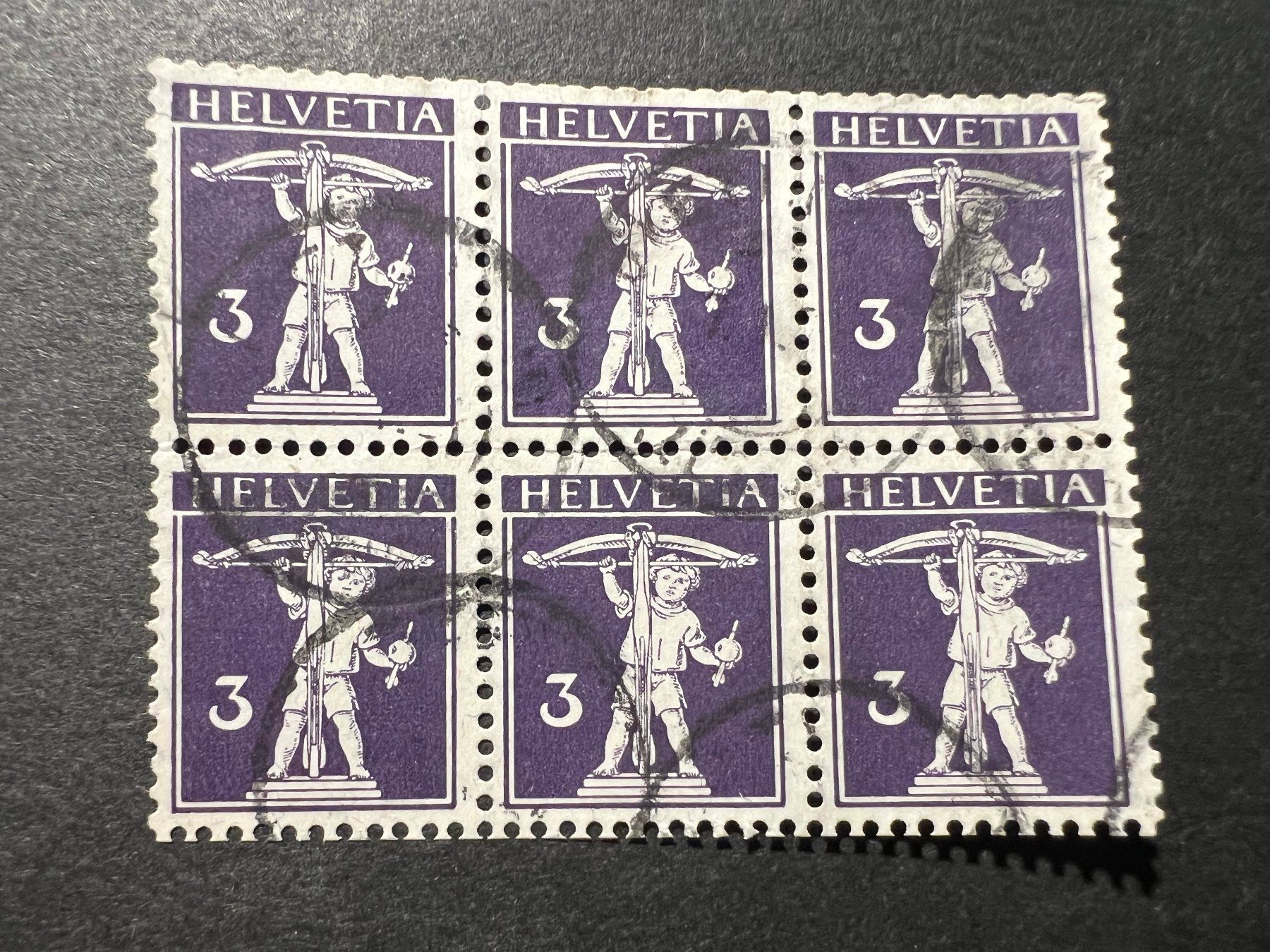 Tutti i francobolli: Schweiz Viererblock 124 gest.  (E765) – Usato da Hinwil venduto da Sidi4