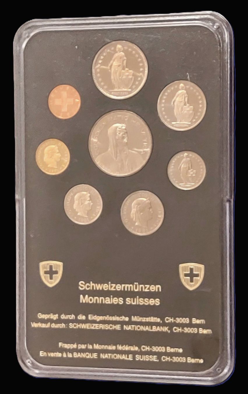Tutti le monete: CH - Münzsatz 1981 stgl – Nuovo e nell'imballaggio originale da Arch venduto da moneyswiss 1