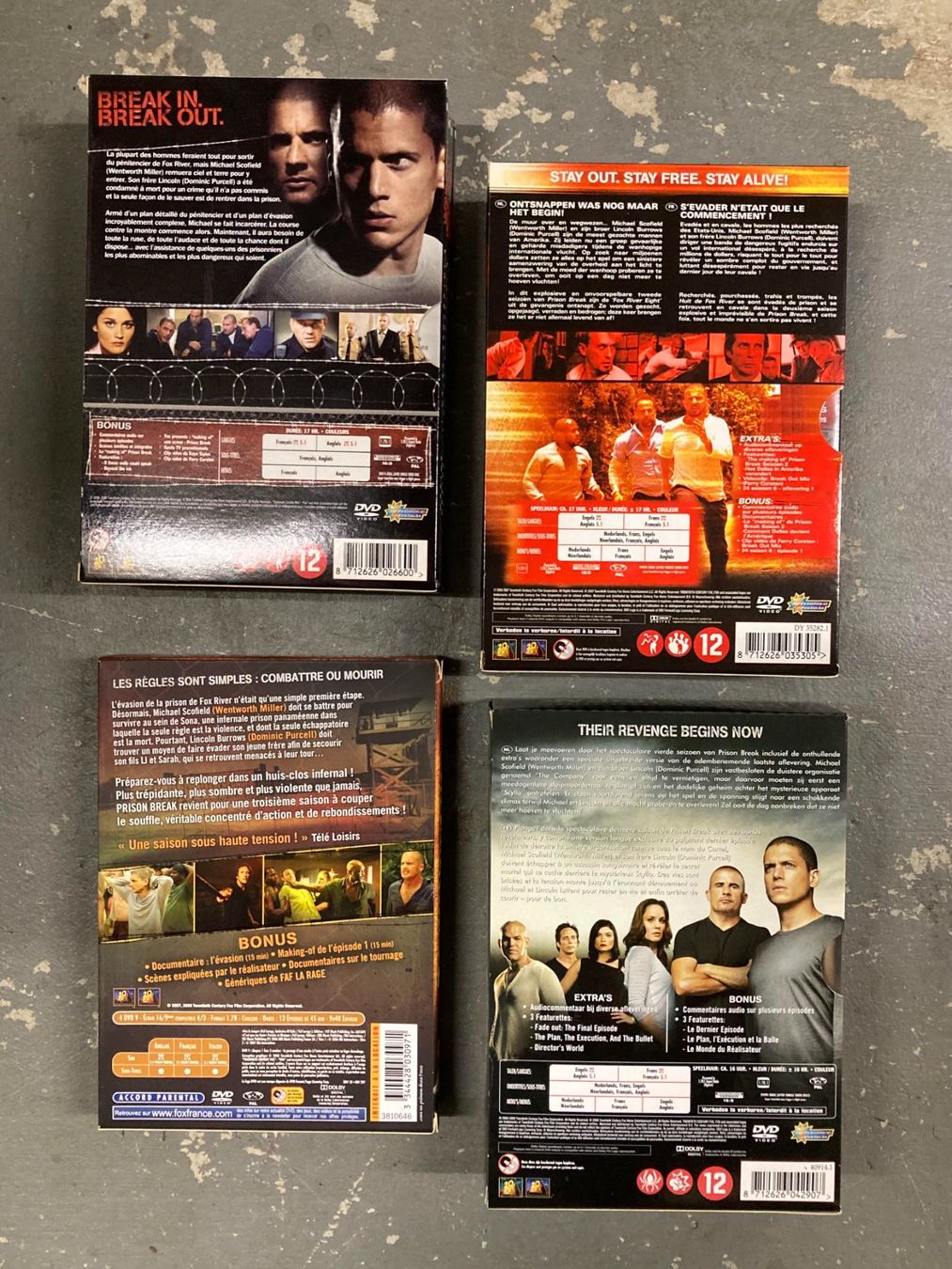 Tutti i DVDs: 4 Coffrets DVD Prison Break Saisons 1 à 4 Complet – Usato da Bassecourt venduto da CALUMET-X 1