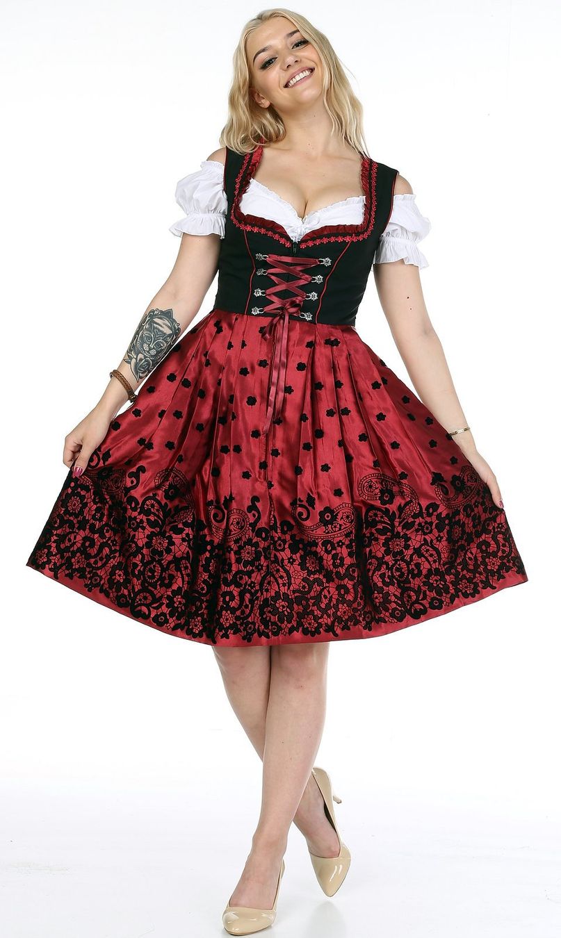 Costumi: Edles Midi Dirndl – Nuovo e nell'imballaggio originale da Malters venduto da chaufhuesli 1