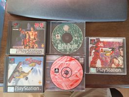 5 Spiele: Tekken, Street Fighter, + 3 mehr (PS1, Europa/PAL)
