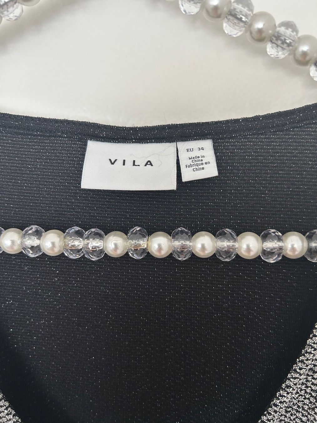 Vila Camicette: Vila Bluse, schwarz-silbrig, Gr.34/36 – Usato da Horn venduto da Resvi 2