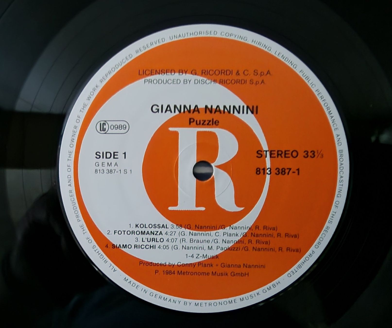 Dischi in vinile: Gianna Nannini LP – Puzzle – Usato da Root venduto da atelier22 2