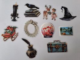 Set C - Märchen Sticker Set - für Scrapbooking, 10 Stk.