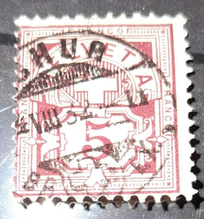 Tutti i francobolli: Wertziffer katn. 54 weisses Papier – Usato da Balgach venduto da SIMEON27