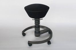 Swopper - ergonomischer Bürohocker - schwarz - Feder small