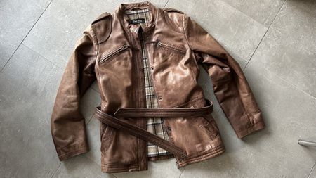 DAVID MOORE ÜBERGANGS/HERBST - LEDERJACKE gefüttert