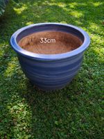 Blumentopf Keramik blau 33cm Durchmesser gebraucht