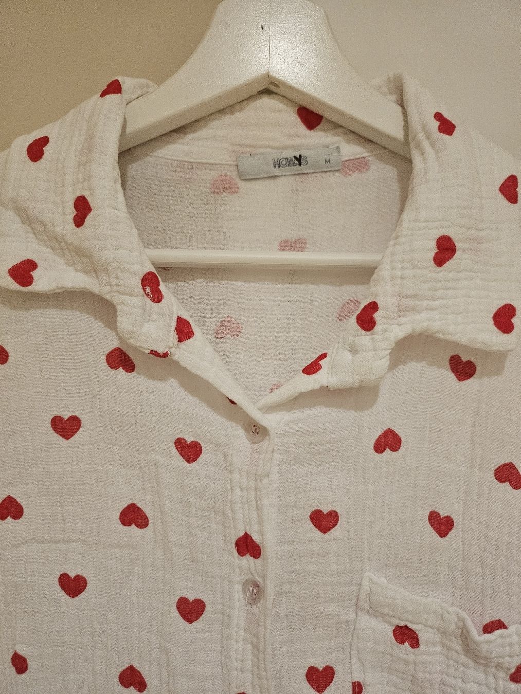 Camicette: Musselin Bluse mit Herzen gr.M – Usato da Allschwil venduto da na.wi.90 1