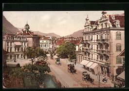 Interlaken, Bahnhofstrasse mit Pferdekut
