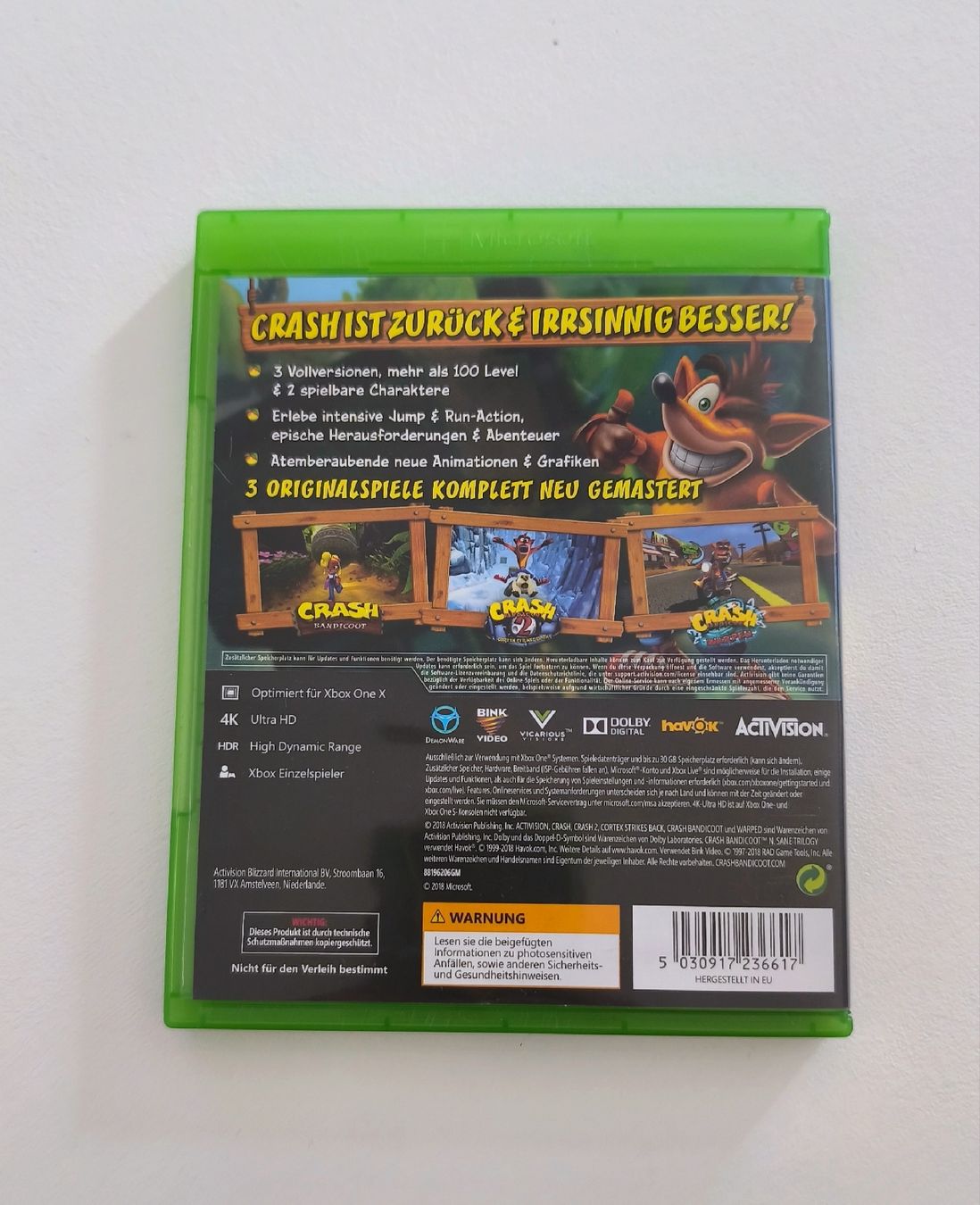 Microsoft Giochi: Crash Bandicoot N. Sane Trilogy per Xbox One – Usato da Sevelen venduto da dun_vs7w 1